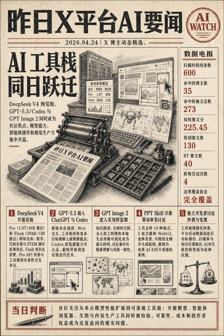 DeepSeek V4 预览版发布，OpenAI 升级 GPT-5.5，GPT Image 2 生图潜力引关注